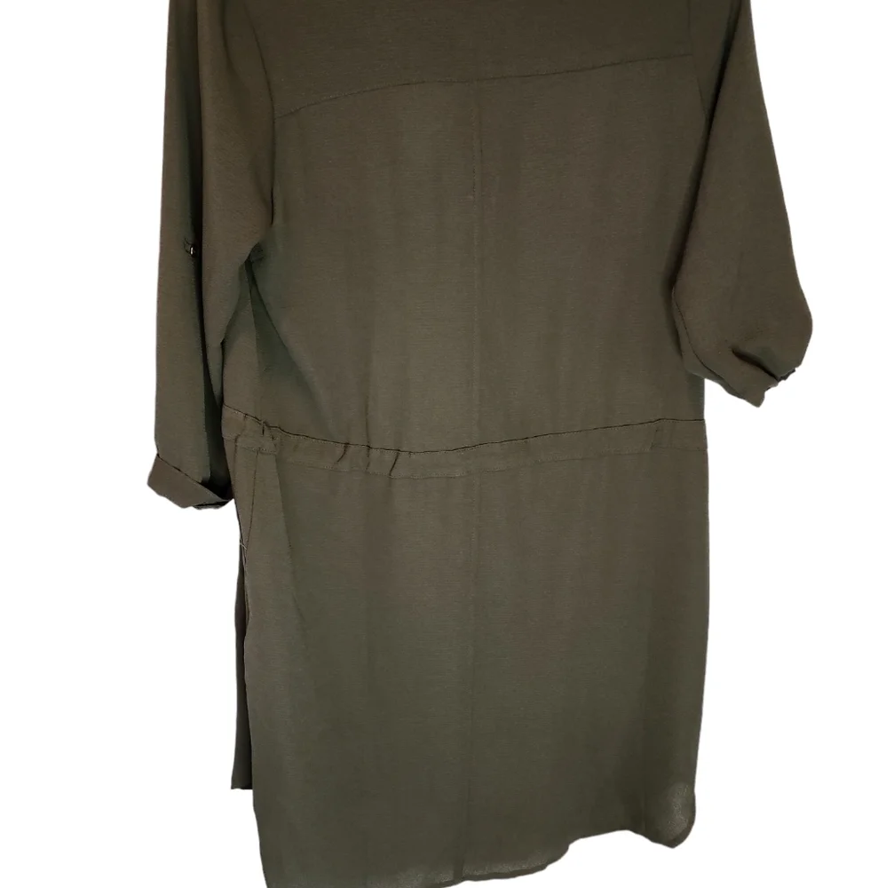 FALL NWOT Tunic Med Papaya olive green - Picture 6 of 9